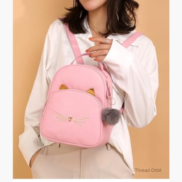 Mini Cat Backpack Purse Water-Resistant Polyester Adjustable Strap main image 4